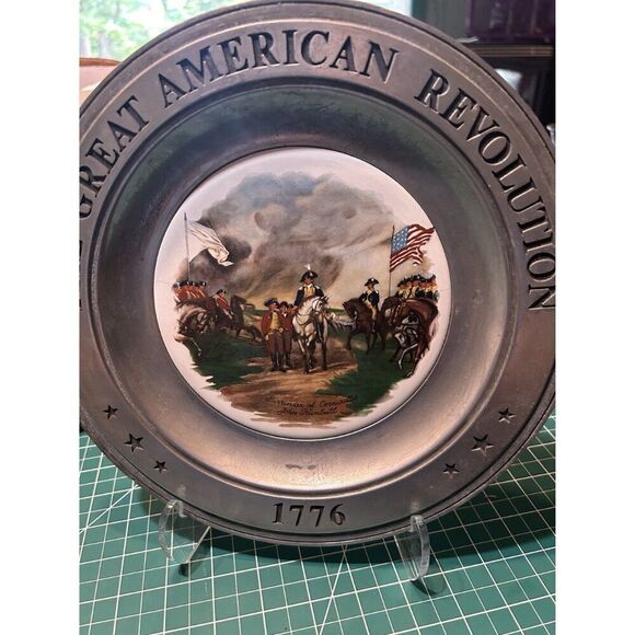 The Great American Revolution 1776 Pewter Plates by Canton Ohio 1973 Washington - Picture 3 of 4